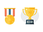 Trophy / Medal icons@北坤人素材