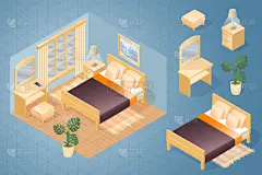 胶带,室内,家具,商务,床,模板,现代,床上用品,建筑业,植物