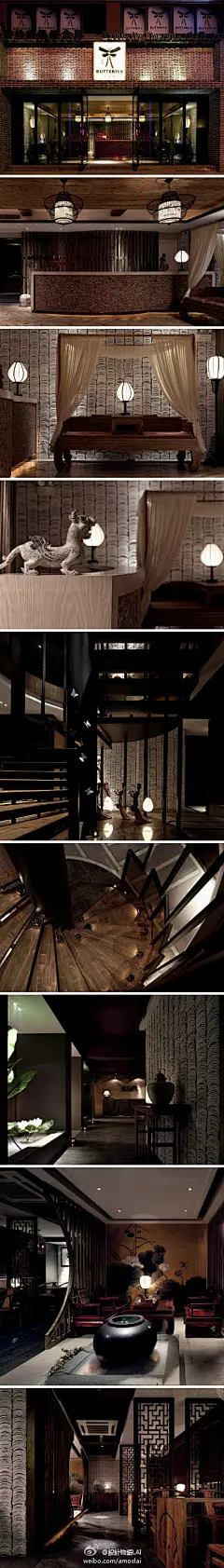 意兰亭／许建国建筑室内装饰／设计师在设计这座意兰亭会所时采用了很多中国的古典元素，如幔帐，水墨画，瓦片，屏风等。中式设计的整体的节奏以及材料和色彩都把握的很到位，这座会所环境雅致，富有浓厚的古典气息。http://t.cn/zWSfrlD