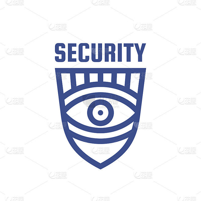 Security concept icon design. Eye and shield sign.