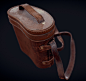 Leather case, Sergii Tenditnyi : Lowpoly 3368 tris, game ready model.  Screenshots from Sketchfab.