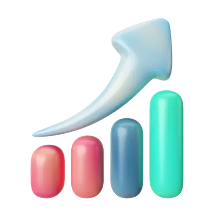 业务增长 3D 图标