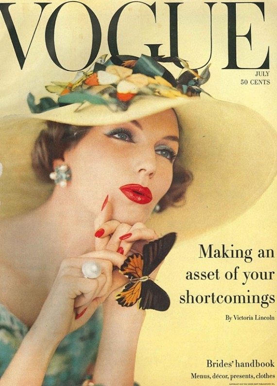 上世纪50年代的复古时尚杂志封面