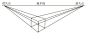 三点透视实际上就是在两点透视的基础上多加了一个天点或者地点，即仰视或者俯视，这种透视原理也叫作广角透视。