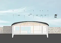 济州岛鲸鱼屋,剖面图 1