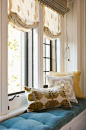 Relaxed roman shades