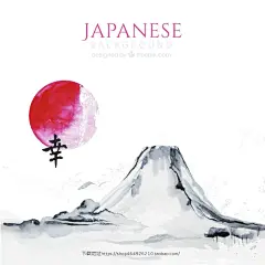 【精品】日本海报插画日式传统风格底纹手绘背景海浪矢量设计元素-淘宝网