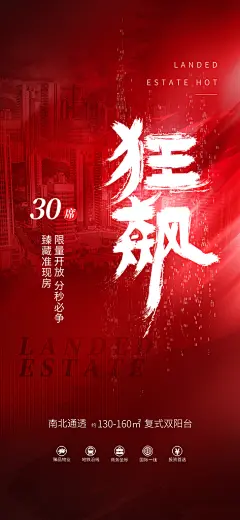 地产龙年新年广告宣传海报