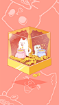 「卡通手机壁纸。插画设计。背景锁屏。」❤️