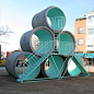 HYPERTUBE/ PKMN y Taller de Casquería  ... - instalaciones efimeras : HYPERTUBE/ PKMN y Taller de Casquería
HYPERTUBE is a meeting place for neighbors and passers. It is an easily understandable and occupiable space that aims to offer many possibilities o
