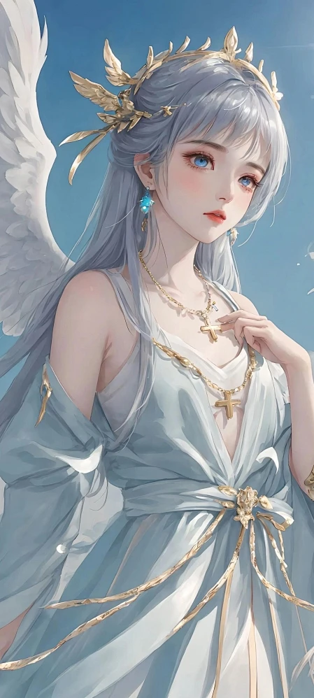 漂亮动漫女神天使翅膀-花瓣网