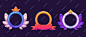 Circle badge frame for game ui avatar design