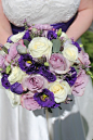 Lovely wedding flower / Memory lane, avalanche, purple lisanthus and lavender bouquet...