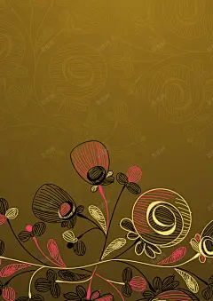 手绘花卉植物浪漫婚礼邀请函背景 背景 设计图片 免费下载 页面网页 平面电商 创意素材
