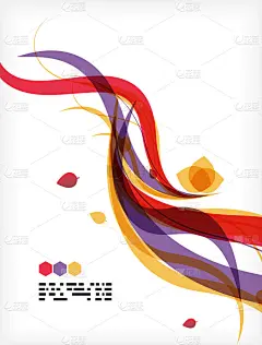 炫彩矢量的花艺设计模板