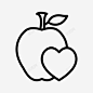 健康的心脏苹果食物图标 页面网页 平面电商 创意素材