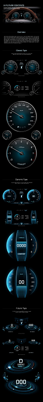 #汽车仪表#Hyundai Motors 'HI Future Cluster' Interface GUI & Motion Design