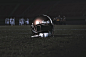 football helmet on green grass field during night time