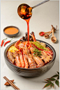 淋油大虾海鲜冒菜实拍美食图片-众图网
