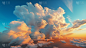 天空白云云彩夕阳云朵风景