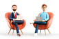 Coworkers doing office work 商务办公室白领