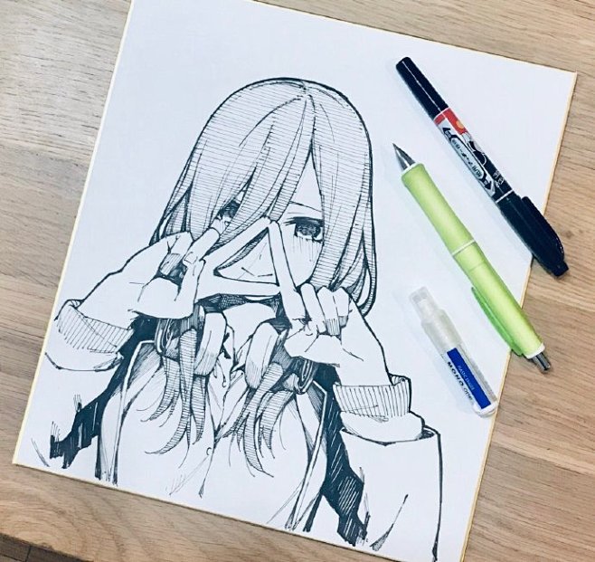 五等分的花嫁 春場ねぎ老师给书店用画的...