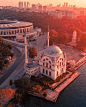 伊斯坦布尔黄昏时分。ins：bildrone ​​​​