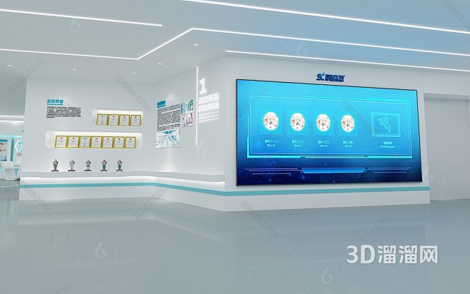 现代 展厅 企业产品展厅3D模型