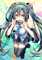 日本插画师しおみづ的#初音未来#插画作品，美cry，好喜欢٩(๑ᵒ̴̶̷͈᷄ᗨᵒ̴̶̷͈᷅)و 