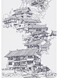 苗寨+民居+建筑+乡村+钢笔速写+_1_闽南布衣_来自小红书网页版