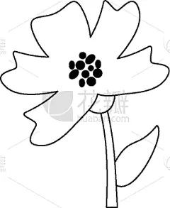 自然美,分离着色,动画片,黑白图片,可爱的,华丽的,浪漫,植物群,植物,花