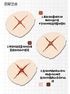 插画教程有手就会✋不同伤疤画法演示！ - 小红书