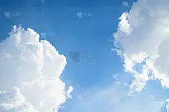 蓝天白云的自然云景
