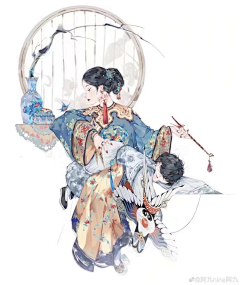 仙樂斯0927采集到古风(插画多人)