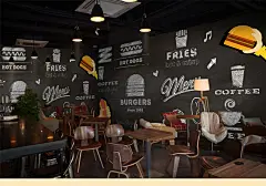 手绘美食涂鸦大型壁画 餐厅火锅料理店墙纸 水吧冒菜馆背景墙壁纸-淘宝网