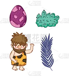 植物群,男人,原始主义,卵,可爱的,野生动物,侏罗纪,自然美,动物,布置