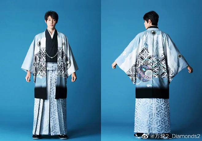 #和服##男着##羽织##袴##JAPAN STYLE# 感觉这次的设计就很，放大版七五三w~ -花瓣网