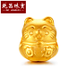 乾昌珠宝 招财猫 3D硬千足金999转运珠红绳手链 生日结婚送礼-tmall.com天猫