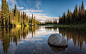 General 1600x1000 landscape nature lake sunset forest water reflection trees British Columbia Canada calm