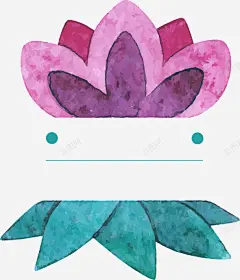 手绘莲花花卉标贴矢量图高清素材 平面 设计图片 免费下载 页面网页 平面电商 创意素材 png素材