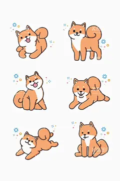 柴犬合集  - 源文件下载【酷图网】卡通吉祥物,动物,卡通动物,形象卡通,IP形象,IP卡通,IP形象设计,卡通人物,人物,印花,卡通印花,印花图案,T恤图案,热转印,卡通小狗,小狗,小狗卡通,柴犬,卡通柴犬,柴犬卡通,旺柴,骨头,狗,卡通狗,秋田犬,卡通秋田犬,