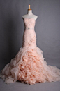 Pink Mermaid Wedding Dress 