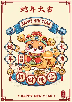 2025生肖蛇IP｜卡通国潮蛇年合集（一） - 小红书