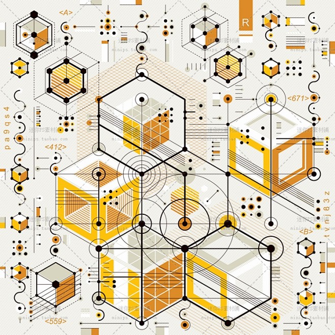 155号未来科技几何圆形图案图形科幻创意...