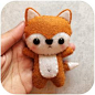 Cute Fox Felt Plush Toy by pinkTopic on Etsy