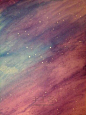 教你用油画棒画星空！！