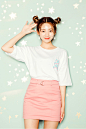 오예~ 신난당 tee [44~66] - 아이스크림12(icecream12) : ★아이보리,블랙,핑크★ #컬러시원해 #반팔티 #다잘어울려