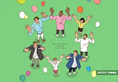Team Spirit 韩国扁平化风格团队庆祝仰视图AI矢量插画素材 ti013a22304 :  
