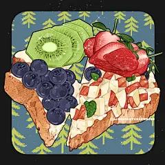 #食べ物 可愛くて、美味しい！ - Le Delicatessen的插画