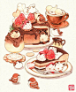 又到了吃晚饭的时候，小伙伴们今天吃什么大餐呢

IG：talbi_illust  #优设每日灵感# ​​​​